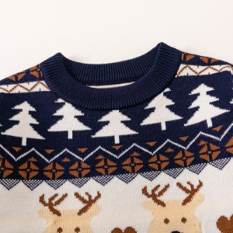 Children's Christmas Sweater Baby Cotton Jacquard Pullover Knitted Sweater HS Code 6110200090 HS Code 6110200011 - Customized Item