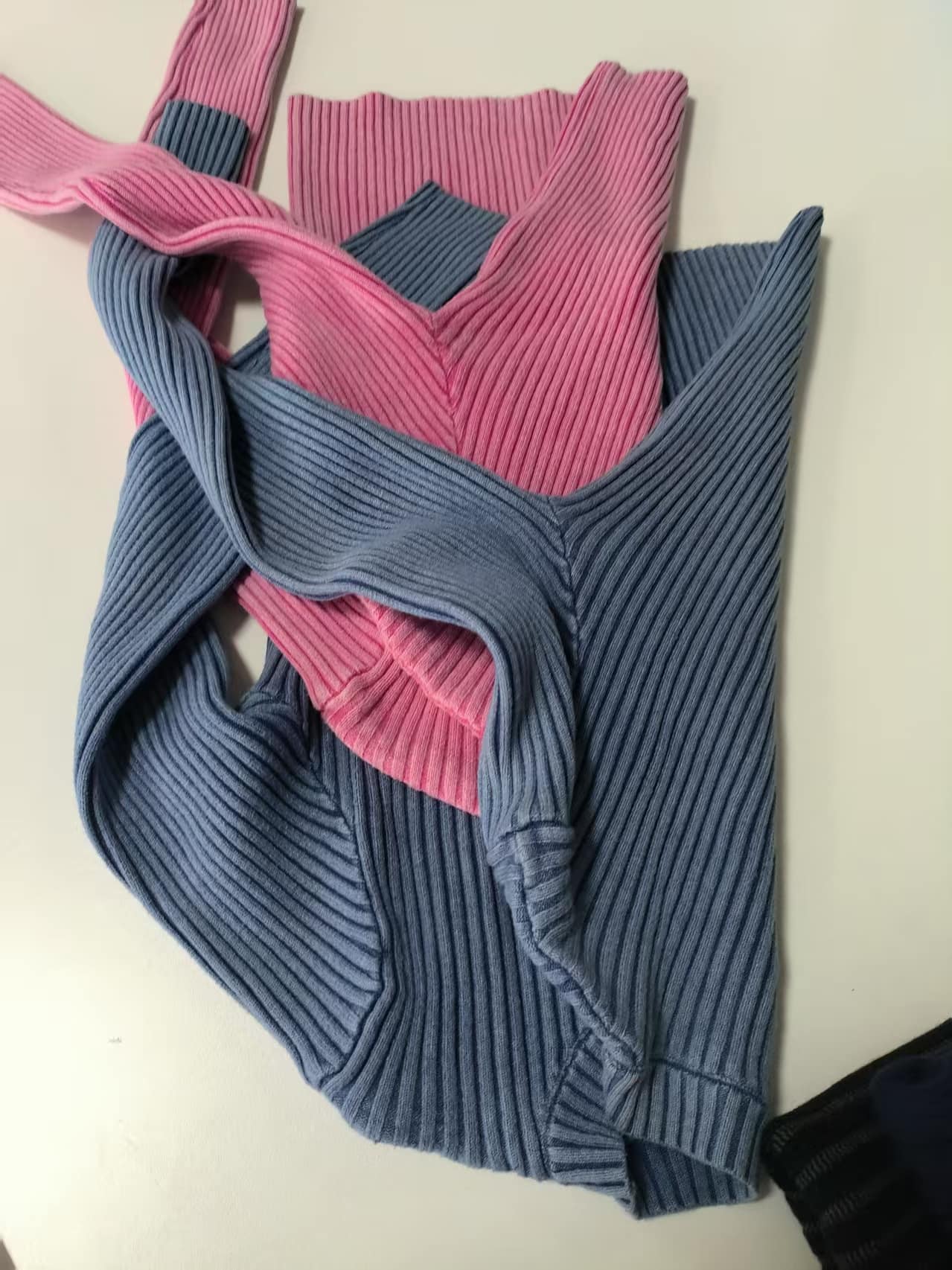 2025 Washing Rib Knit Sweater Cotton Blend Wool Knitwear  HS Code 6109100000 - Customized Item