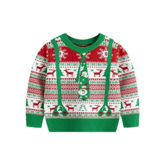 Children's Christmas Sweater Baby Cotton Jacquard Sweater 1 HS Code 6110200090 HS Code 6110200011 - Customized Item