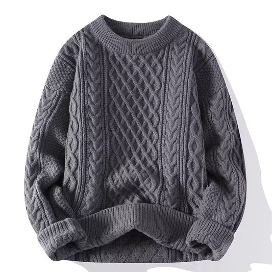 Cable Knit Sweater Casual Plain Mens Jumper HS Code 6109100000 - Customized Item